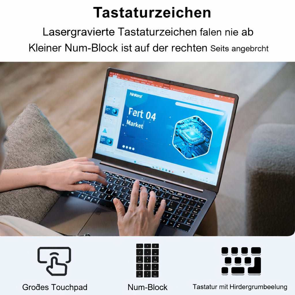 Ninkear N16 Pro Intel Core Ultra 5 125H 24GB 1TB Business Laptop - Ninkear Germany
