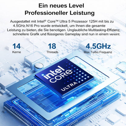 Ninkear N16 Pro Intel Core Ultra 5 125H 24GB 1TB Business Laptop - Ninkear Germany