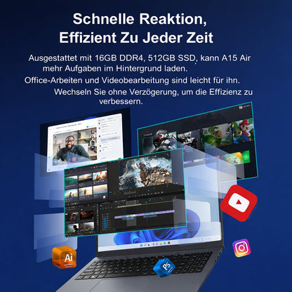 Ninkear A15 Air AMD Ryzen5 3500U 16GB 512GB Studenten Laptop - Ninkear Germany